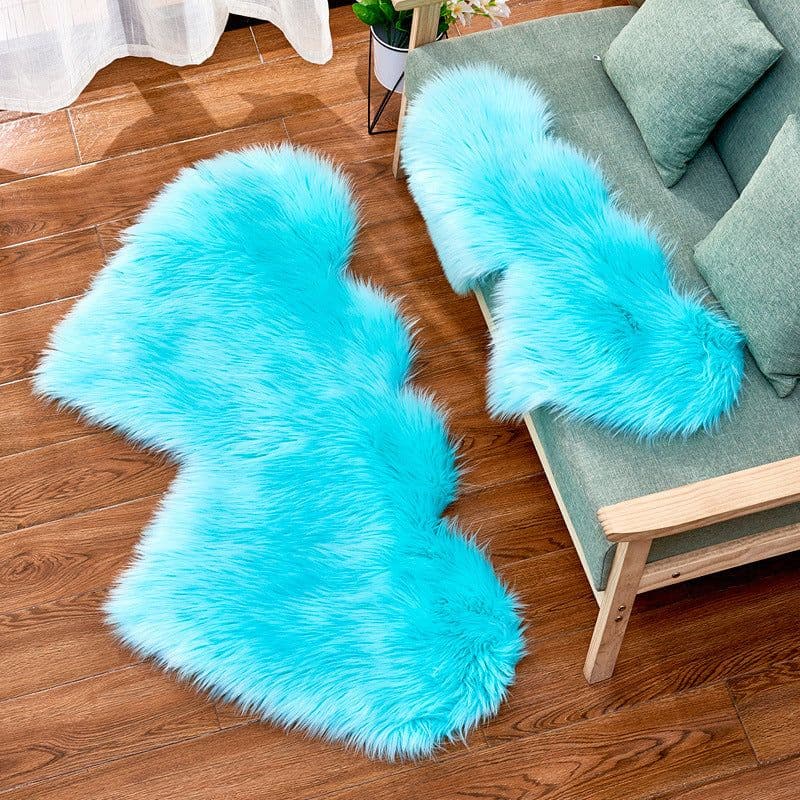image-Shengxi Heart-Shaped Plush Carpet European Style Floor Mat 90x180cm