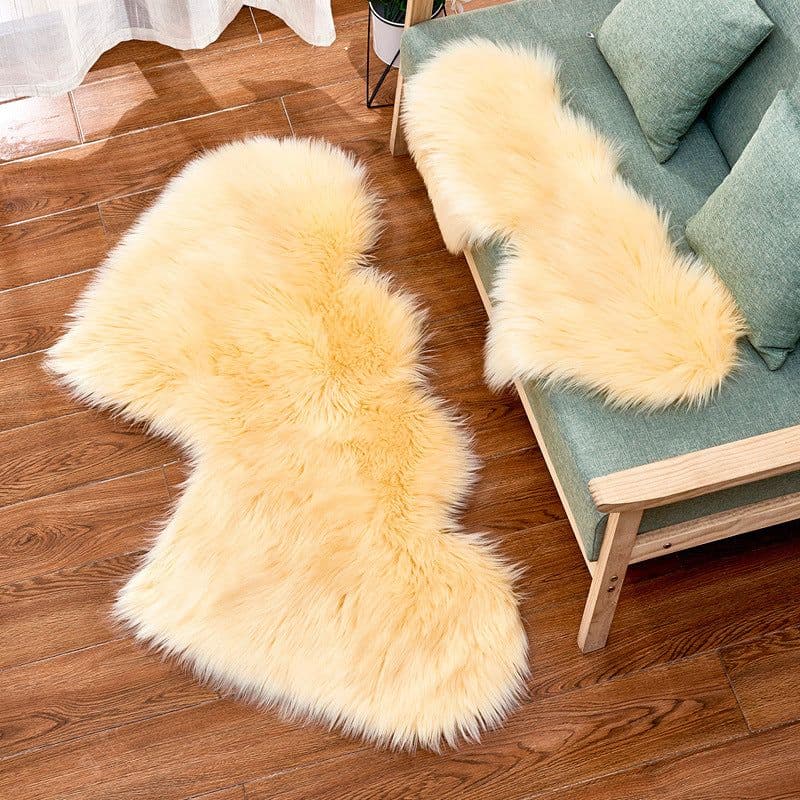 image-Shengxi Heart-Shaped Plush Carpet European Style Floor Mat 90x180cm