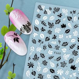 image-Hot Stamping Fruit Nail Stickers Decals Gold Silver Black White