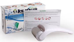 image-Ice Roller Facial Massage Tool - Stainless Steel White Handle
