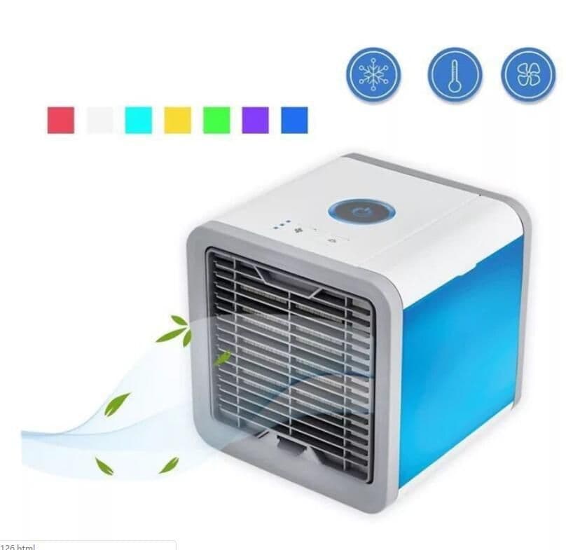 image-Mini Desktop USB Air Cooler Fan Portable Square Design