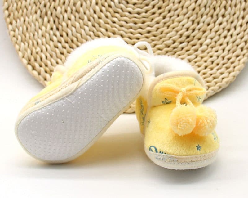 image-Baby Girls Toddler Shoes Cartoon Non-Slip Soft Sole Warm Winter
