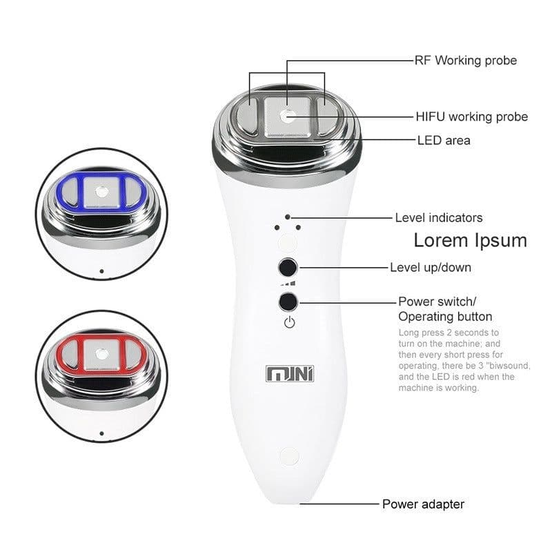 image-Glomeve Mini HIFU Ultrasonic Lifting RF Beauty Device