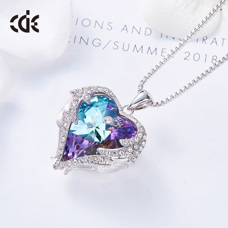 image-CDE Heart of the Sea Necklace Earrings Set Swarovski Elements Crystal