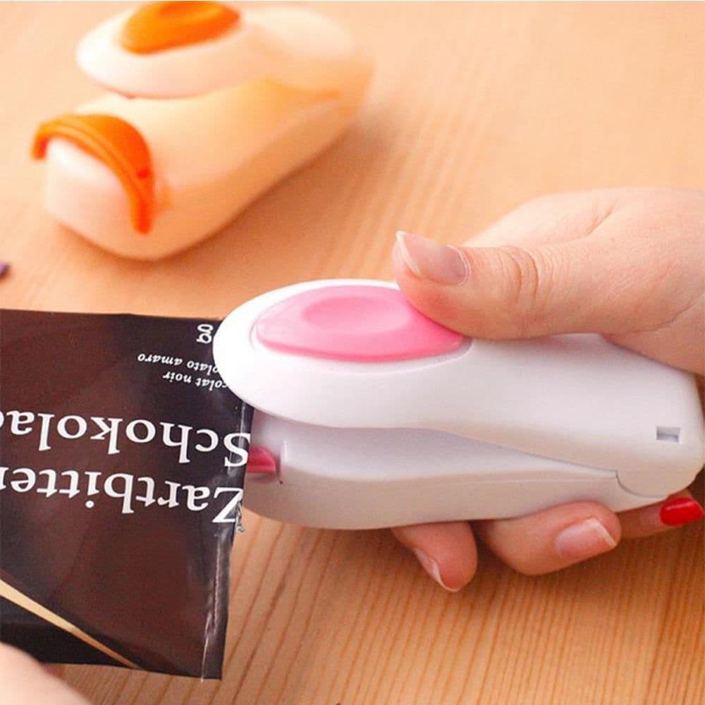 image-Mini Heat Sealing Machine Kitchen Snack Bag Sealer Clip