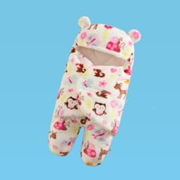 image-Baby Sleep Sack Hooded Wearable Blanket Thickened Split Leg