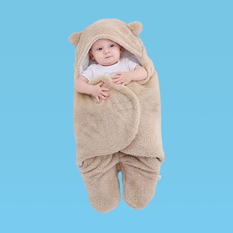 image-Baby Sleep Sack Hooded Wearable Blanket Thickened Split Leg