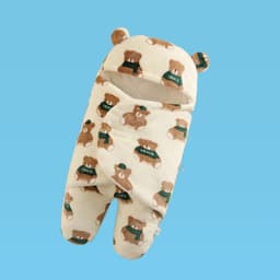 image-Baby Sleep Sack Hooded Wearable Blanket Thickened Split Leg