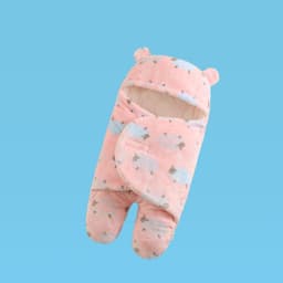 image-Baby Sleep Sack Hooded Wearable Blanket Thickened Split Leg