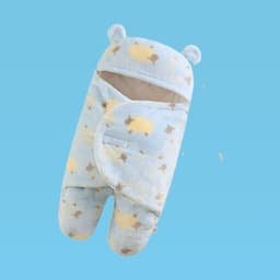 image-Baby Sleep Sack Hooded Wearable Blanket Thickened Split Leg