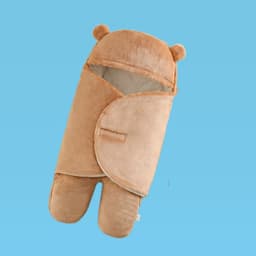 image-Baby Sleep Sack Hooded Wearable Blanket Thickened Split Leg
