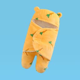 image-Baby Sleep Sack Hooded Wearable Blanket Thickened Split Leg
