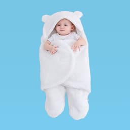 image-Baby Sleep Sack Hooded Wearable Blanket Thickened Split Leg