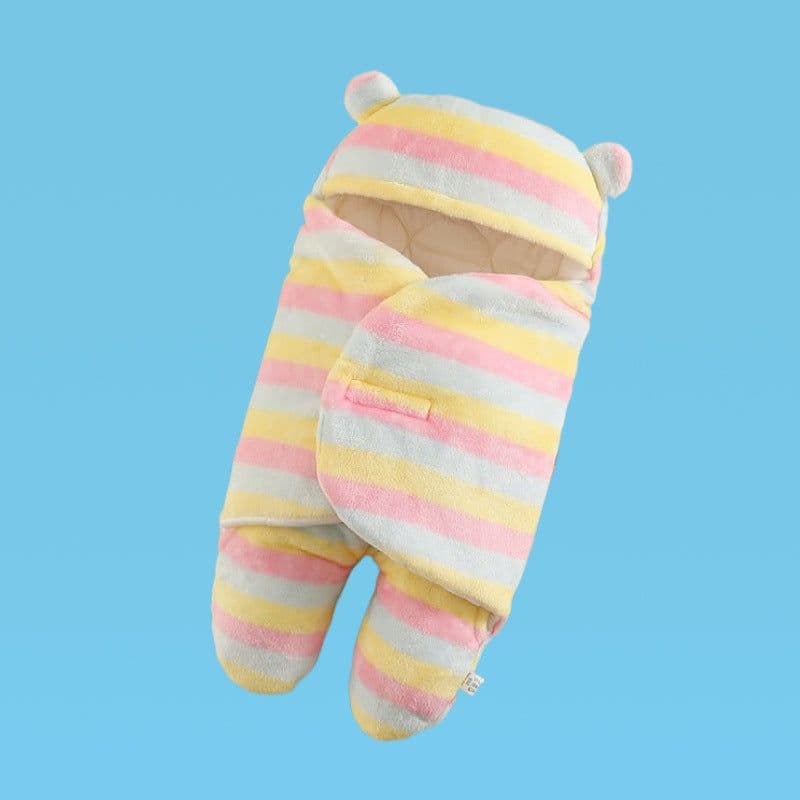 image-Baby Sleep Sack Hooded Wearable Blanket Thickened Split Leg