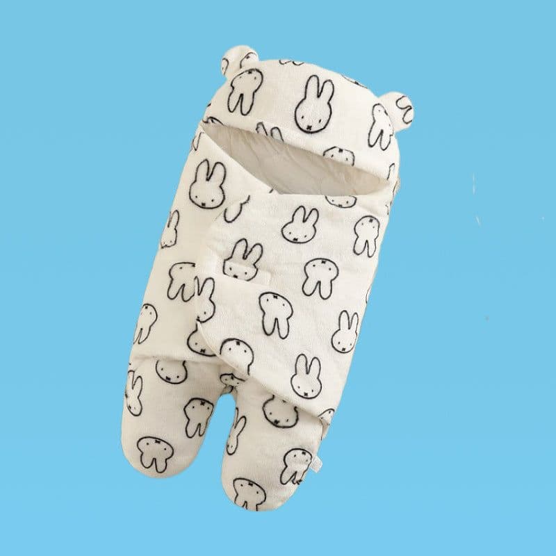 image-Baby Sleep Sack Hooded Wearable Blanket Thickened Split Leg