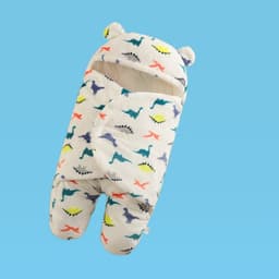 image-Baby Sleep Sack Hooded Wearable Blanket Thickened Split Leg