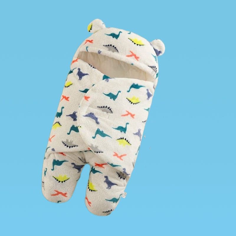 image-Baby Sleep Sack Hooded Wearable Blanket Thickened Split Leg