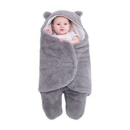 image-Baby Sleep Sack Hooded Wearable Blanket Thickened Split Leg
