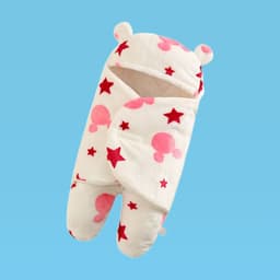 image-Baby Sleep Sack Hooded Wearable Blanket Thickened Split Leg
