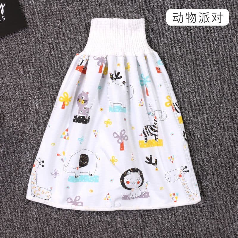 image-Baby Diaper Training Skirt Cotton High Waist Waterproof