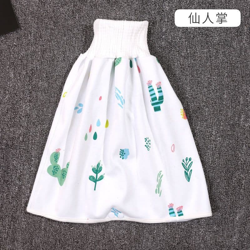 image-Baby Diaper Training Skirt Cotton High Waist Waterproof