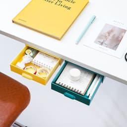 image-A2995 Desk Drawer Storage Box Adhesive Stationery Organizer Gray