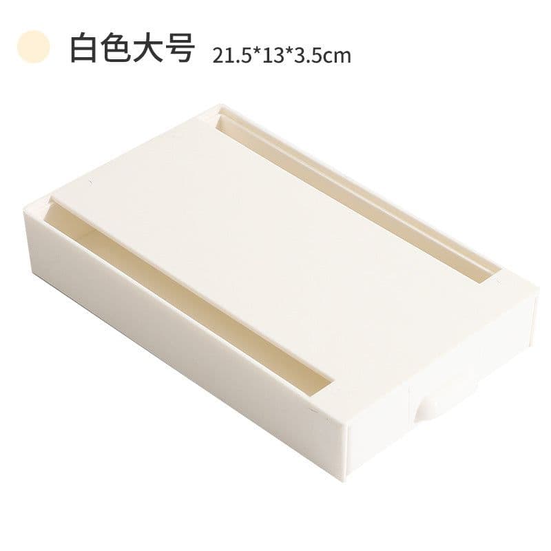 image-A2995 Desk Drawer Storage Box Adhesive Stationery Organizer Gray