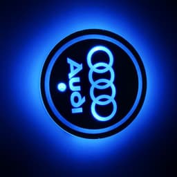 image-LED Car Cup Holder Coaster RGB Light USB Powered Non-Slip PVC