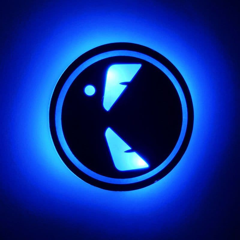 image-LED Car Cup Holder Coaster RGB Light USB Powered Non-Slip PVC