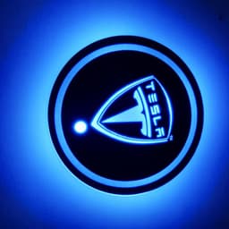 image-LED Car Cup Holder Coaster RGB Light USB Powered Non-Slip PVC