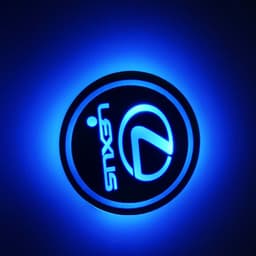 image-LED Car Cup Holder Coaster RGB Light USB Powered Non-Slip PVC