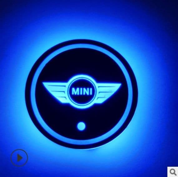 image-LED Car Cup Holder Coaster RGB Light USB Powered Non-Slip PVC