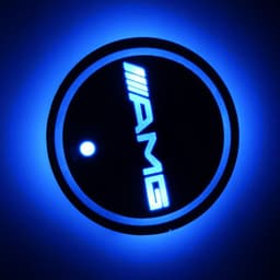 image-LED Car Cup Holder Coaster RGB Light USB Powered Non-Slip PVC