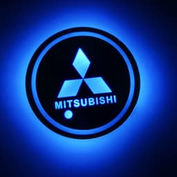image-LED Car Cup Holder Coaster RGB Light USB Powered Non-Slip PVC