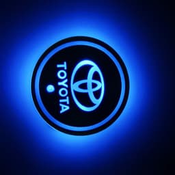 image-LED Car Cup Holder Coaster RGB Light USB Powered Non-Slip PVC