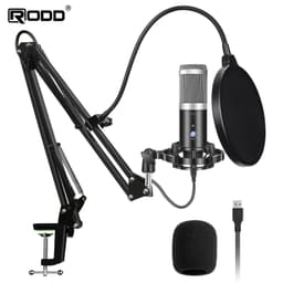 image-USB Condenser Microphone Set AK-5 with Volume Control & Monitoring