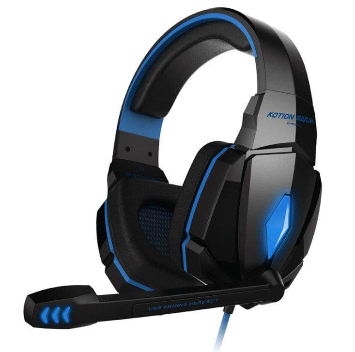 image-G2000 Wired Gaming Headset USB 3.5mm with Mic Black Red
