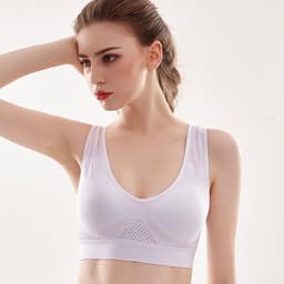image-Women's Mesh Sports Bra Shockproof Yoga Running Full Cup S-6XL
