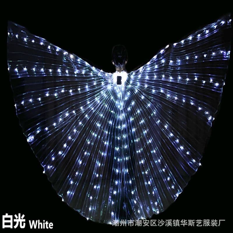 image-Huasiyi LED Luminous Dance Wings Adult Belly Dance Performance Props