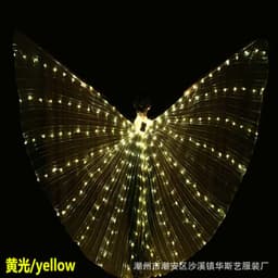 image-Huasiyi LED Luminous Dance Wings Adult Belly Dance Performance Props