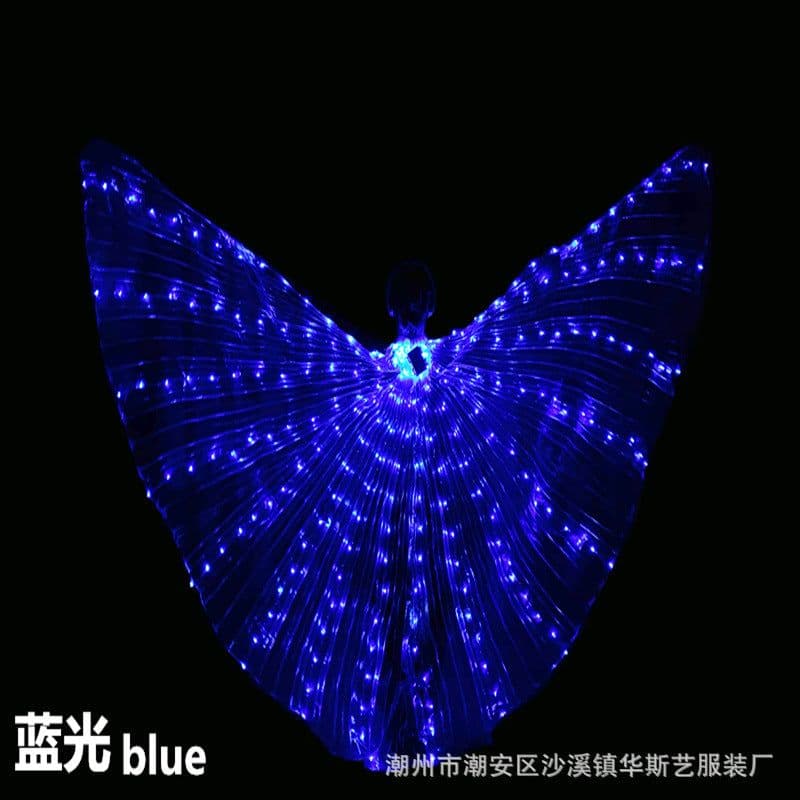 image-Huasiyi LED Luminous Dance Wings Adult Belly Dance Performance Props