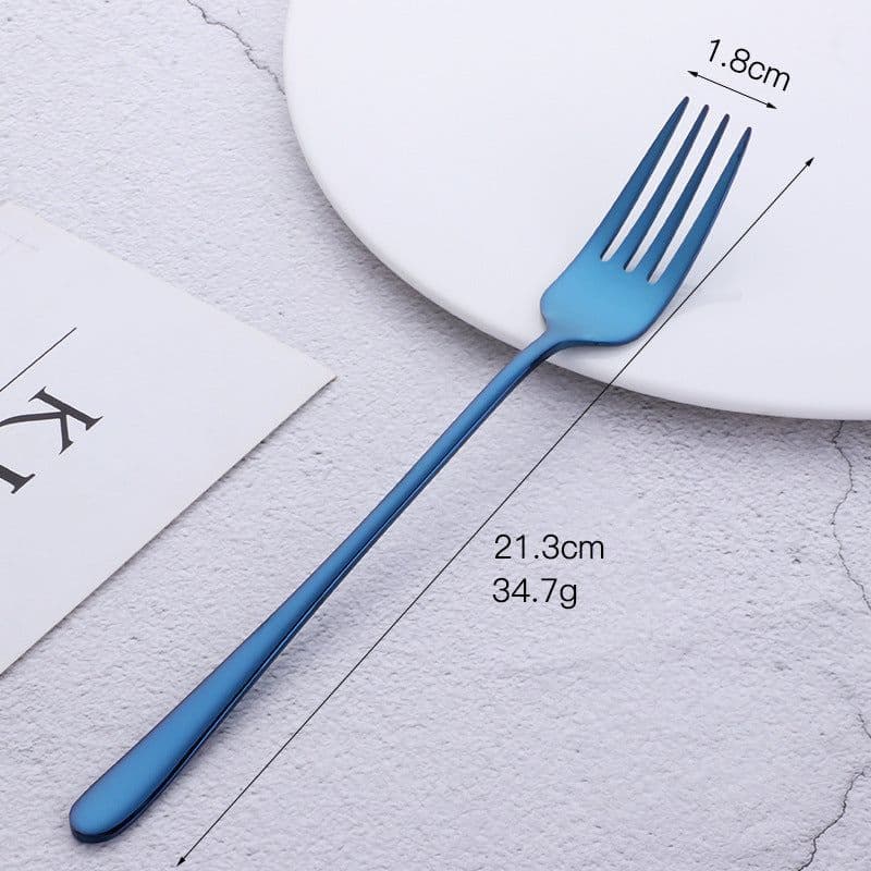 image-304 Stainless Steel Dessert Fork Long Handle Western Style