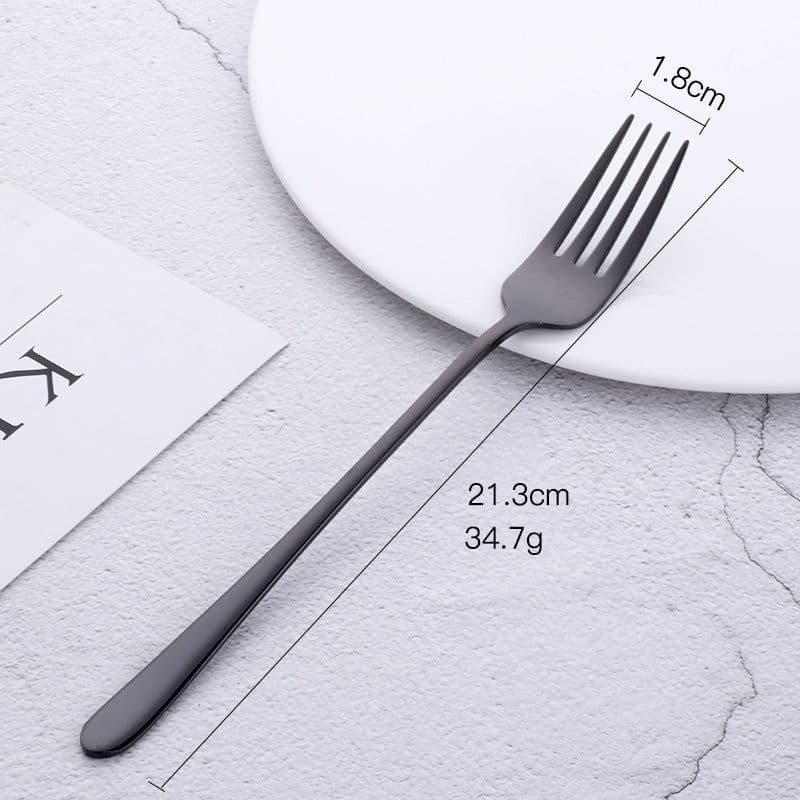 image-304 Stainless Steel Dessert Fork Long Handle Western Style