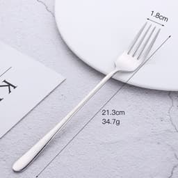 image-304 Stainless Steel Dessert Fork Long Handle Western Style