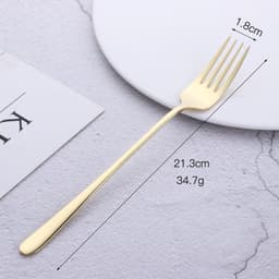 image-304 Stainless Steel Dessert Fork Long Handle Western Style