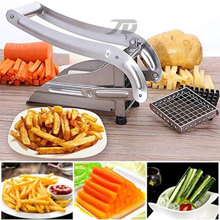 image-Stainless Steel Manual Potato Cutter French Fry Slicer