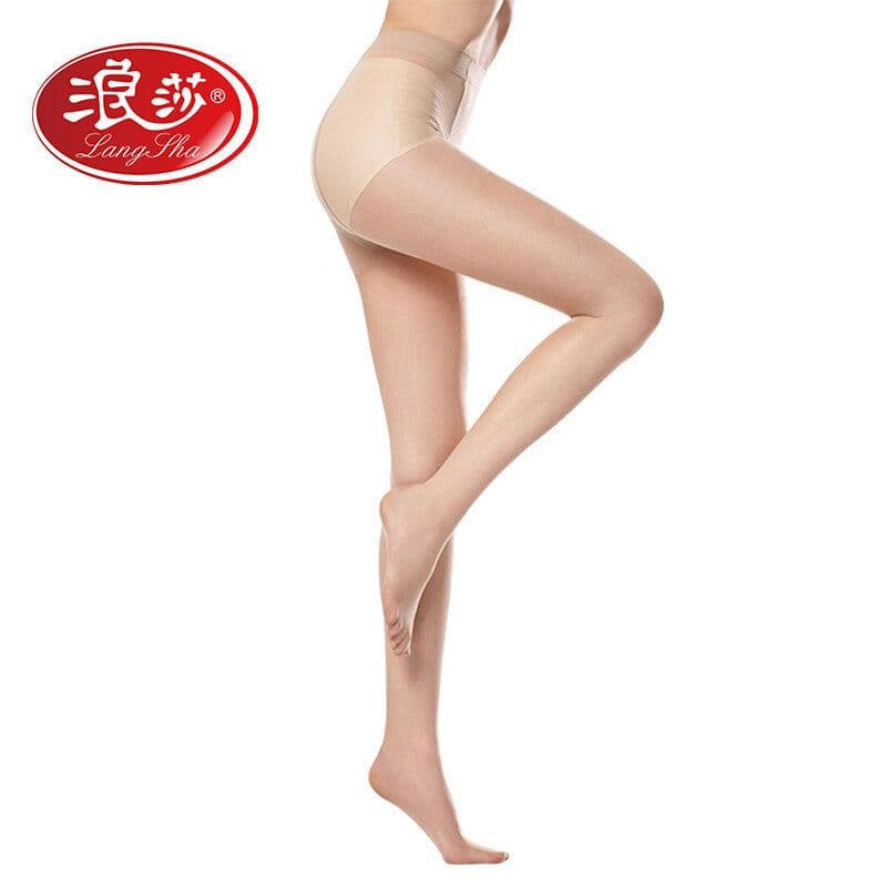 image-Langsha Pantyhose Women's Core-Spun Silk Ultra Thin Reinforced Toe