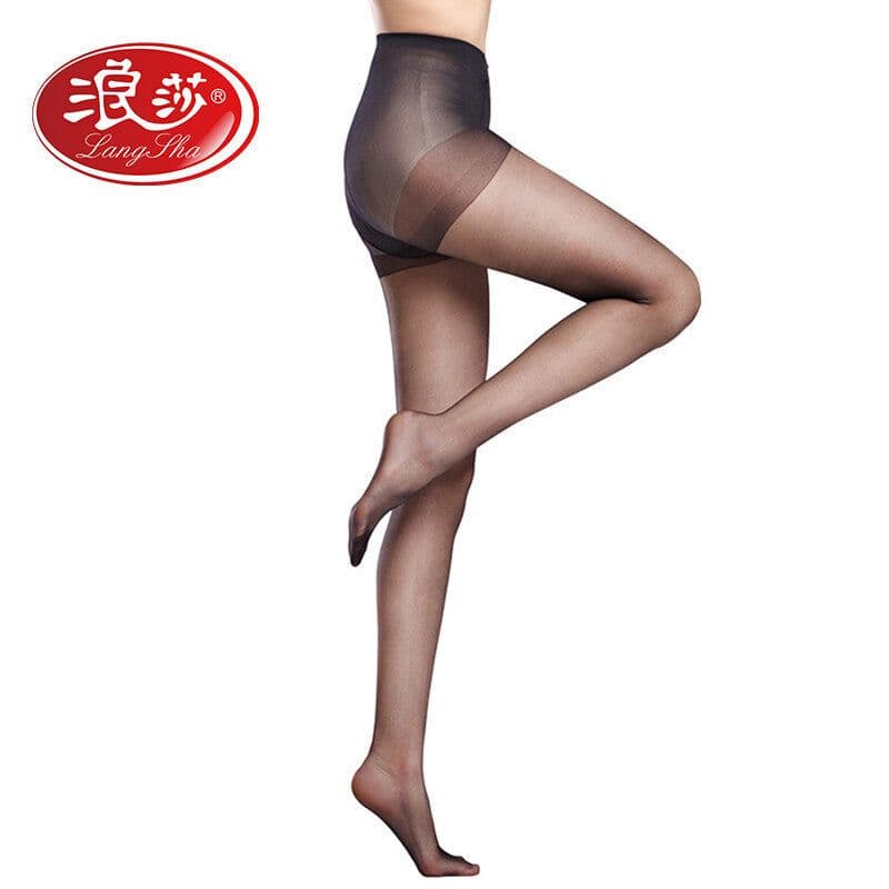 image-Langsha Pantyhose Women's Core-Spun Silk Ultra Thin Reinforced Toe