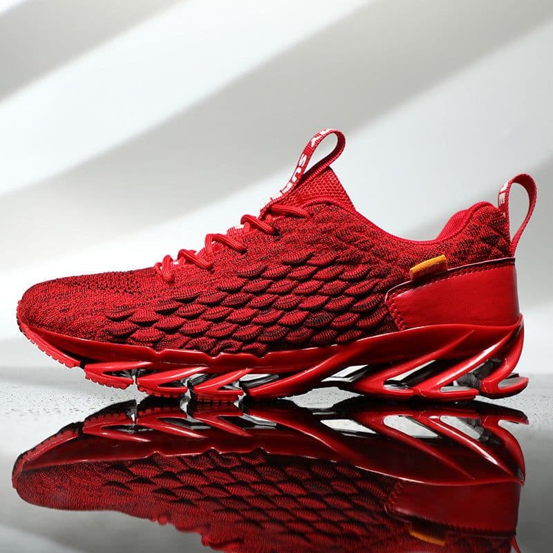image-Men's Breathable Mesh Running Sneakers Lace-up Casual Gym Shoes