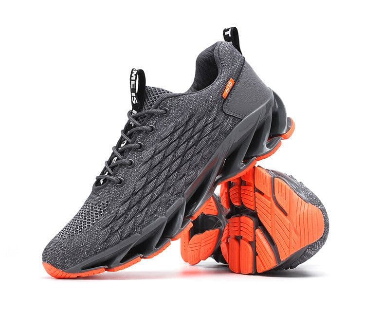 image-Men's Breathable Mesh Running Sneakers Lace-up Casual Gym Shoes